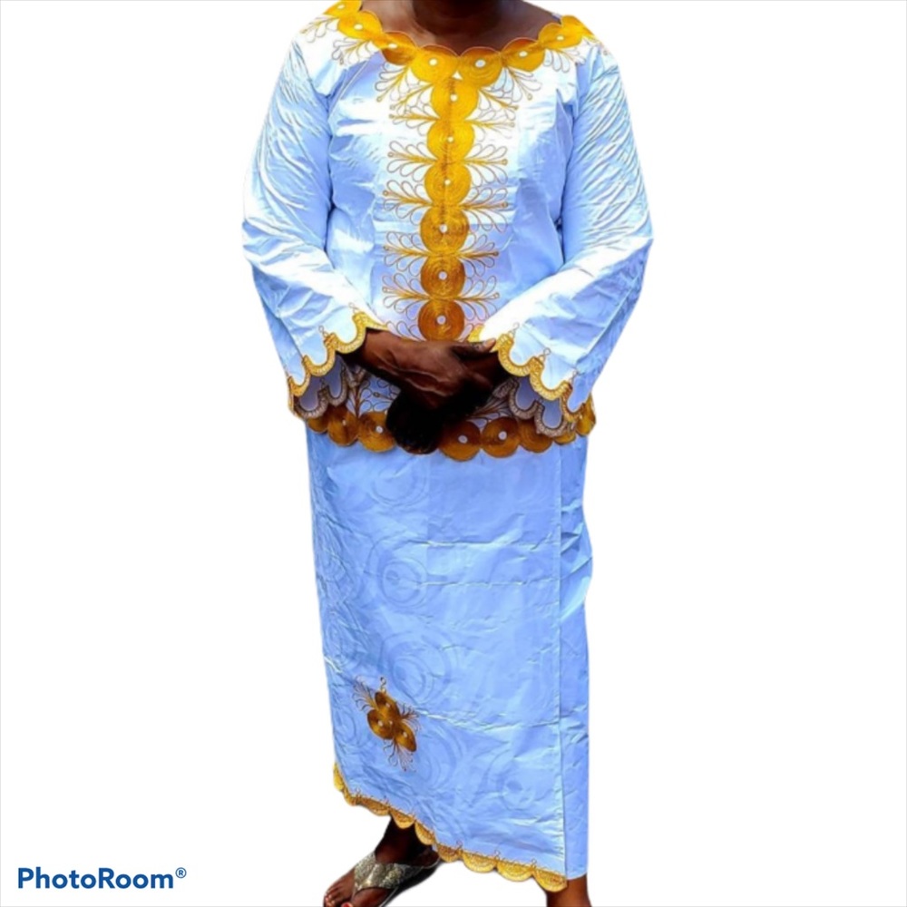African Women’s Skirt Set With Scarf One Size
